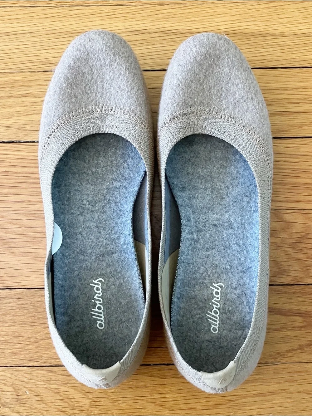 AllBirds Beige Brown Merino Wool Classic Office Casual Breezers Ballet Flats 8